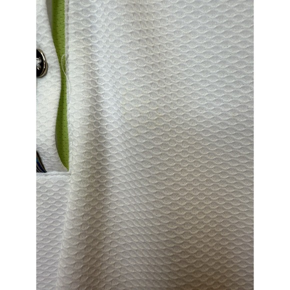 GG Blue M Medium Wicking White 3/4 Sleeve Polo OCEAN FOREST Golf Club SEA ISLAND - Picture 2 of 4